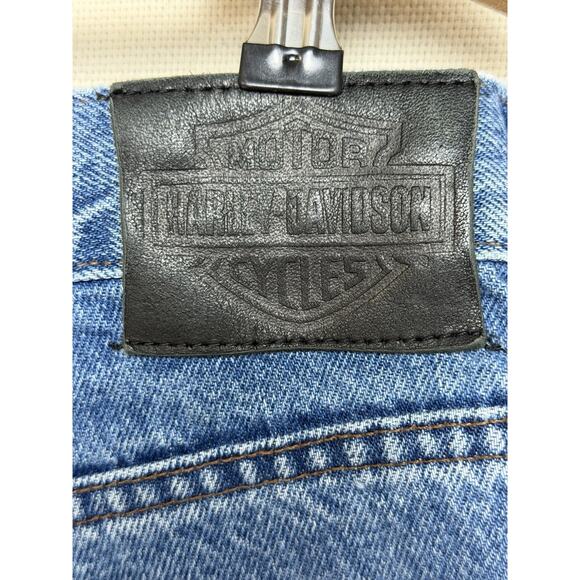 Harley Davidson Jeans Men’s Size 42x30 Blue Denim Motorcycle Biker Medium Wash - Picture 13 of 16